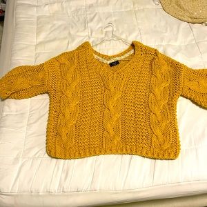 Yellow Knitted Vici Sweater